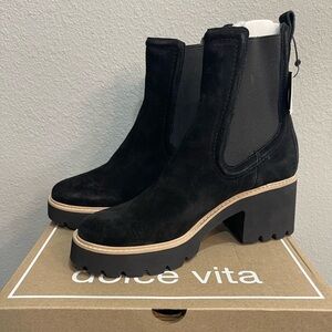 NEW, Size 8.5, Dolce Vita brand, Black Suede Hawk H2O boot